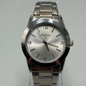 3/$30 Remix Watch Women Silver Tone Round Dial All Stainless Steel 8.25"